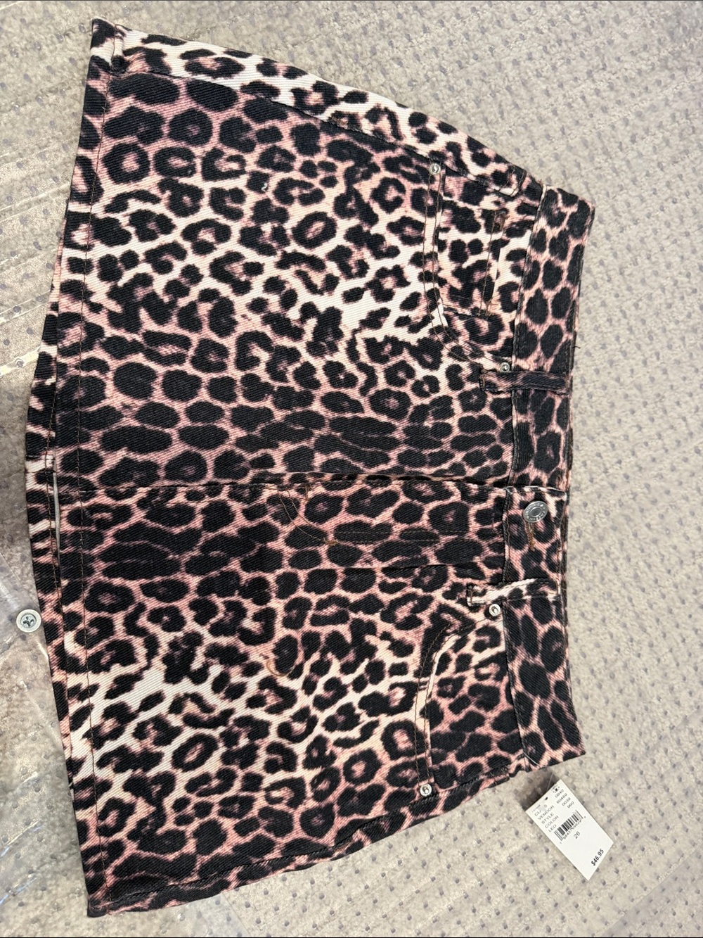 Pacsun NWT Leopard Print Pink Mini Skirt 26